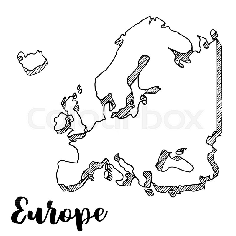 Hand Drawn Europe Map Sketch,vector Stock Vector Colourbox 800x800 Hand Drawn Europe Map Sketch,vector Stock Vector Colourbox