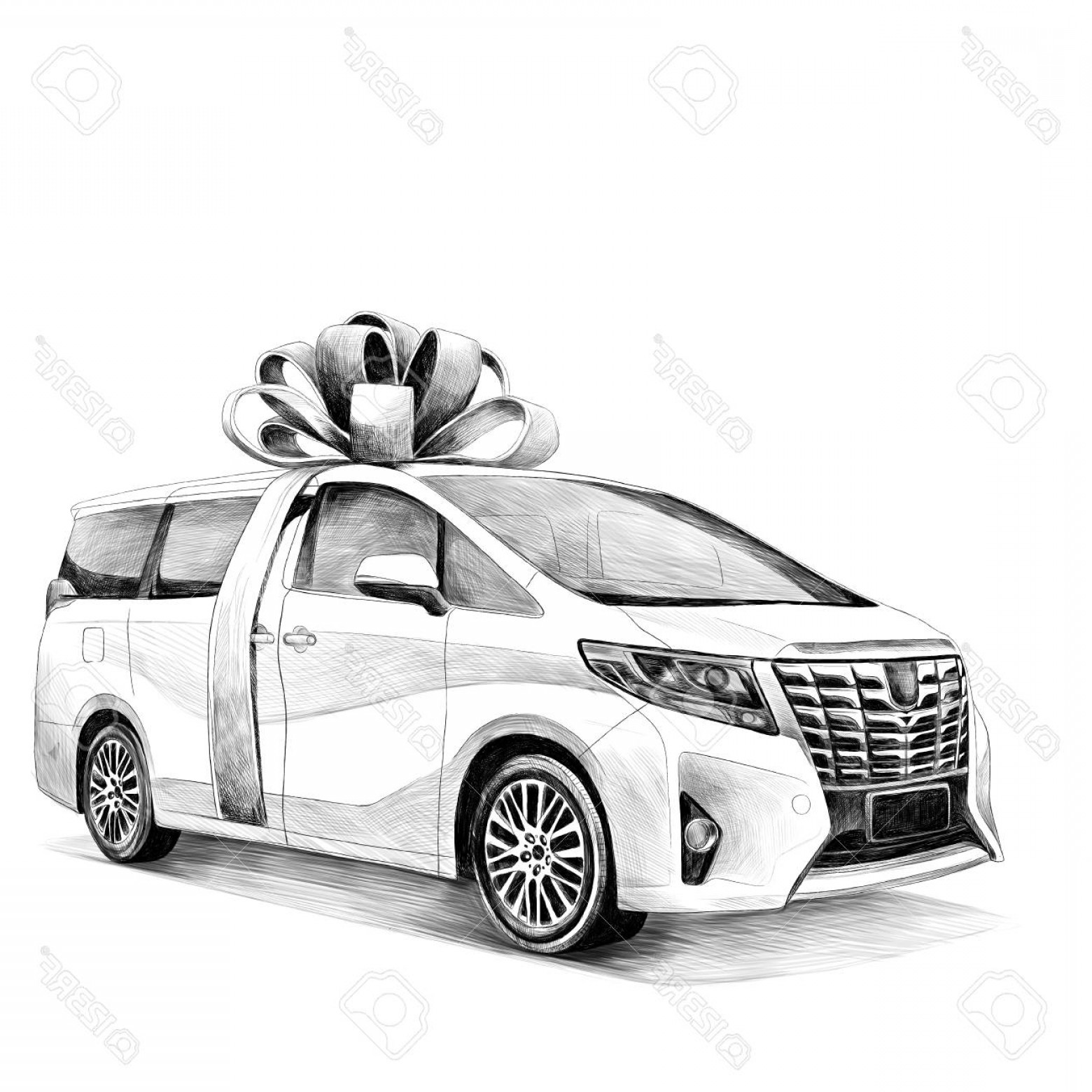 Photostock Vector Car Toyota Alphard Sketch Vector Graphics Black 1560x1560 Photostock Vector Car Toyota Alphard Sketch Vector Graphics Black