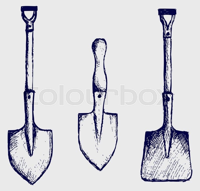 Shovel Sketch Vector Illustration Stock Vector Colourbox 800x763 Shovel Sketch Vector Illustration Stock Vector Colourbox