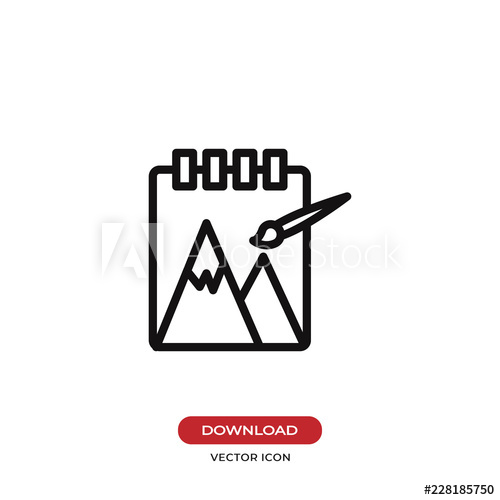 500x500 Sketchbook Vector Icon