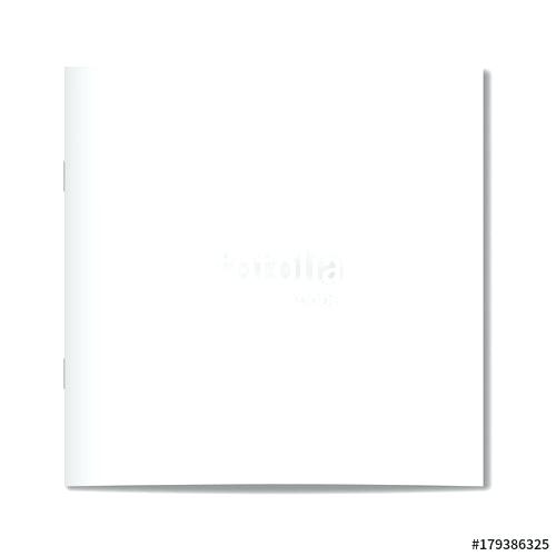 500x500 Vector Realistic Square Closed Book Journal Or Magazine On Staples