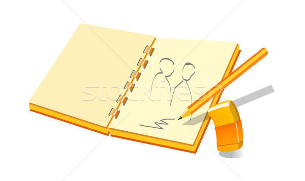 600x357 Vector Icon Sketchbook And Pen Vector Illustration Sungjoong Kim