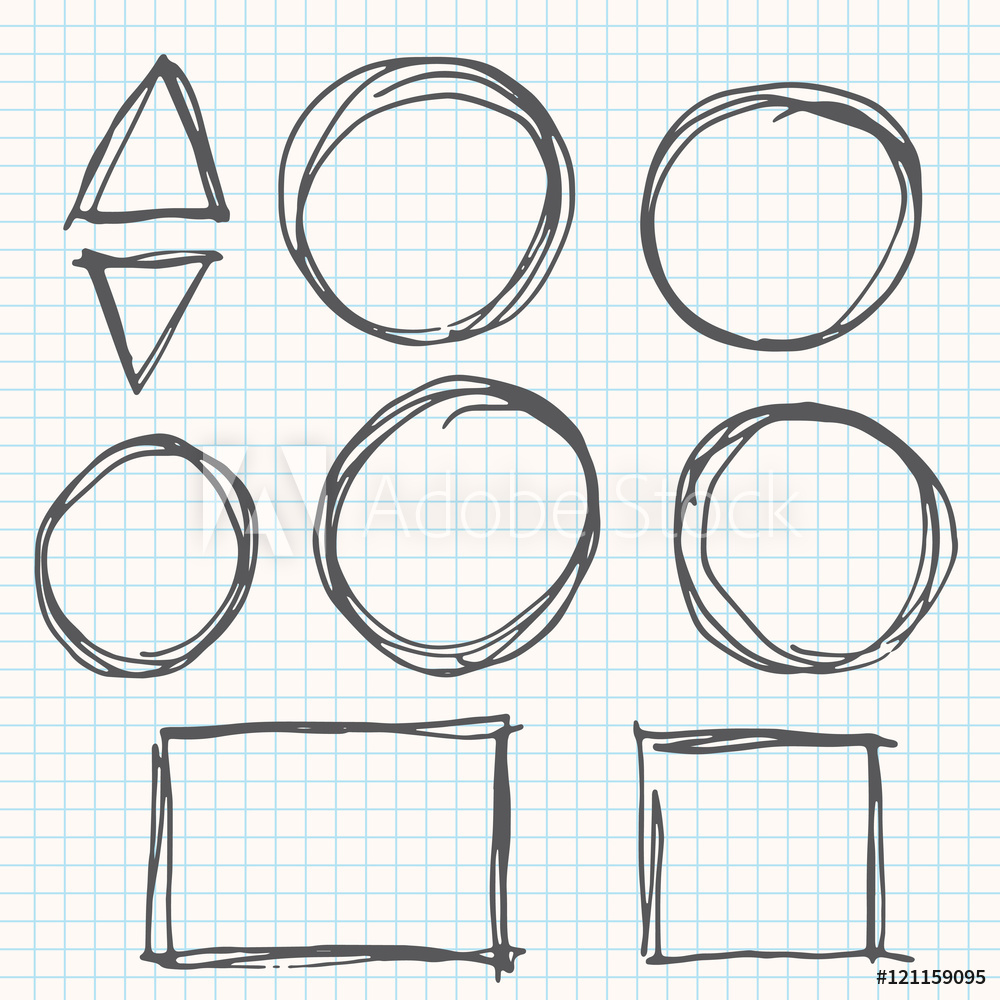 1000x1000 Photo Art Print Doodle Circles And Sketchy Vector Illustration