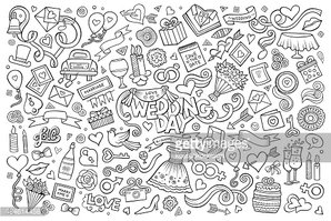 298x199 Wedding And Love Doodles Sketchy Vector Symbols Stock Vectors