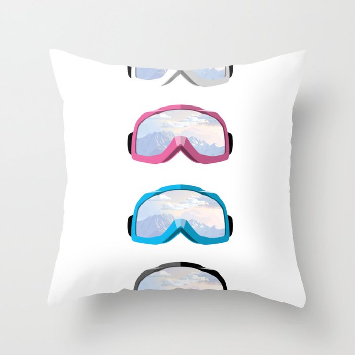 Skigoggles Vector Art Throw Pillow 700x700 Skigoggles Vector Art Throw Pillow