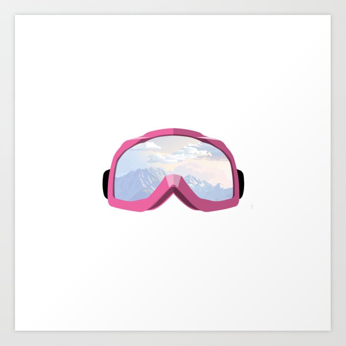 Skigoggles Vector Art Pink Art Print 700x700 Skigoggles Vector Art Pink Art Print