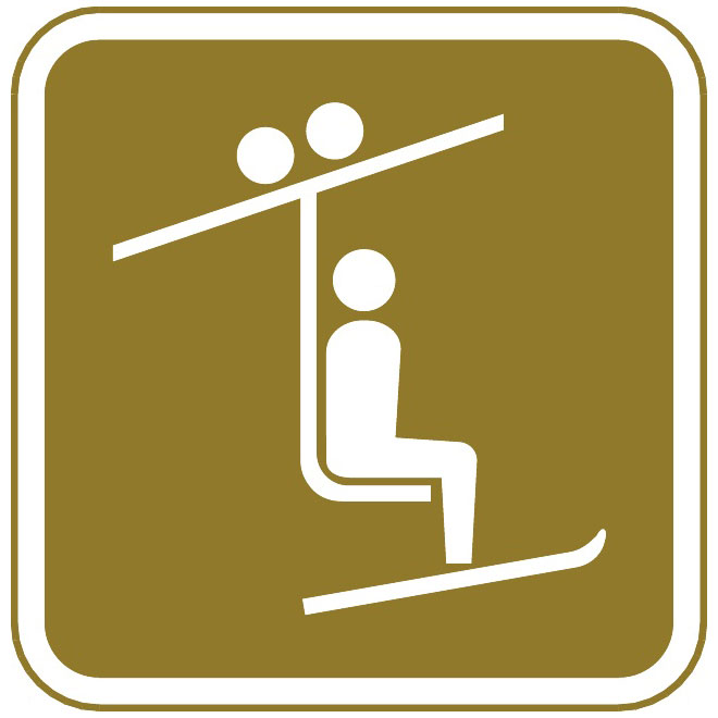 660x660 Ski Lift Vector Sign