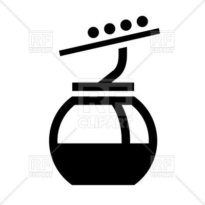 400x400 Ski Lift Black Icon Vector Image Of Transportation