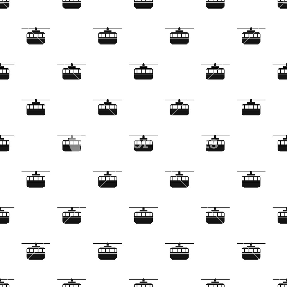1000x1000 Ski Lift Pattern Simple Illustration Of Ski Lift Vector Pattern