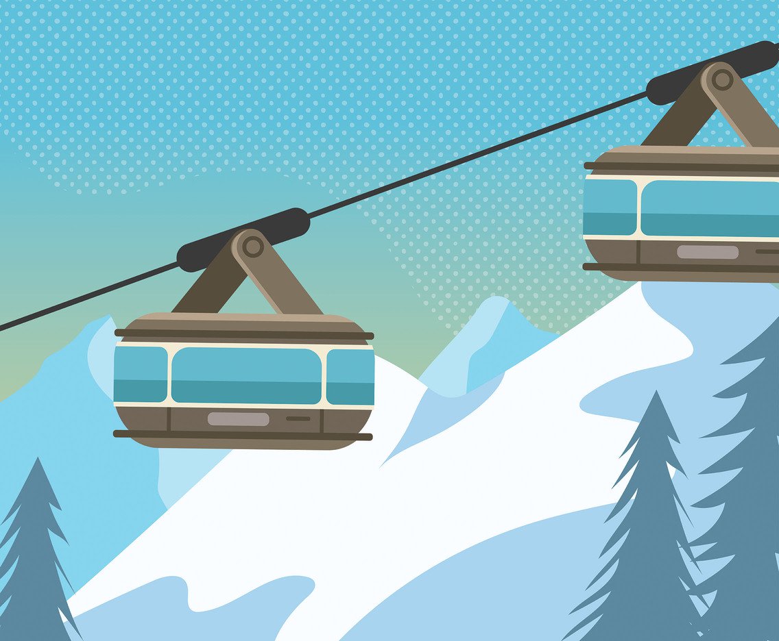 1136x936 Gondola Lift Vector Vector Art Graphics
