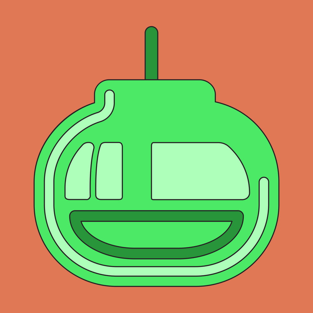 1000x1000 Icon In Flat Design Cabin Ski Lift Vector Free