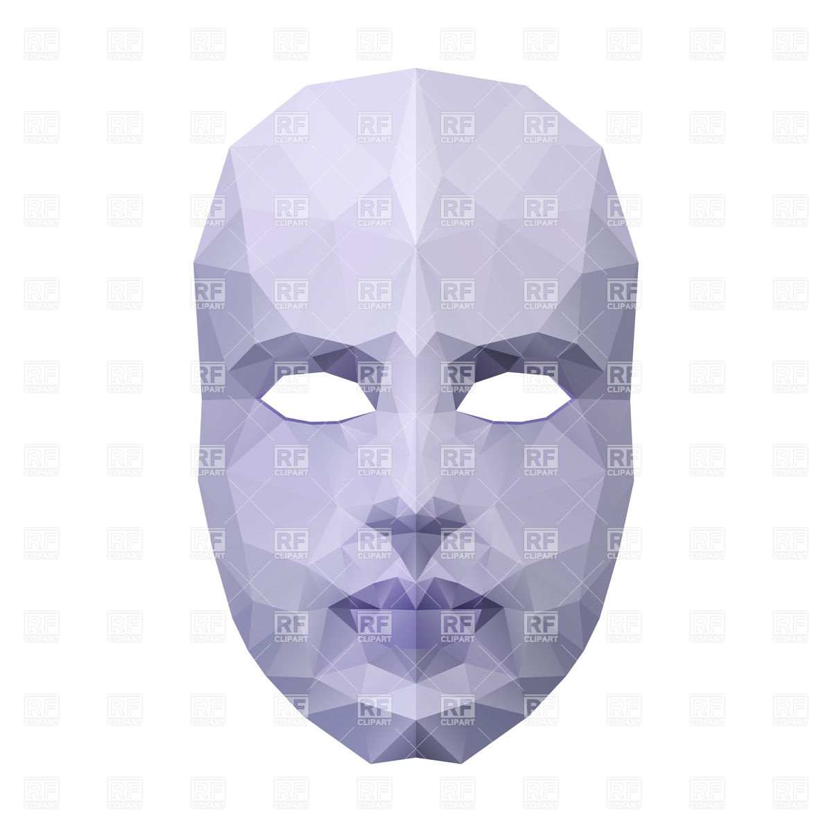 1200x1200 Abstract Polygonal Face Mask On White Background Vector Image