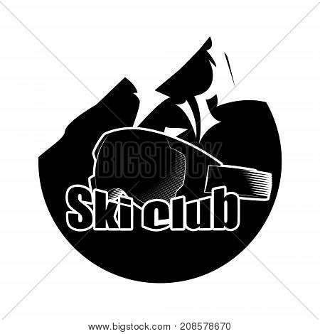 450x470 Winter Sports With Mountains, Ski Mask Extreme Sports Vector