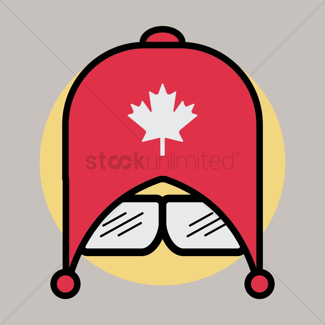 1300x1300 Winter Hat And Ski Mask Vector Image