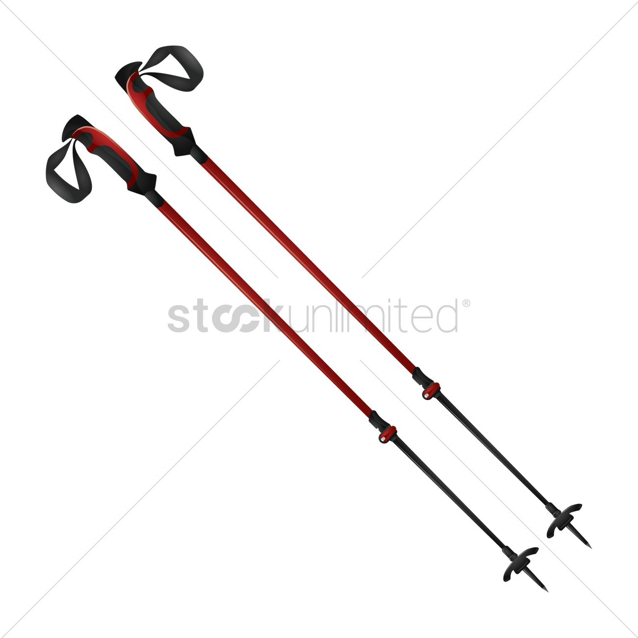 Ski Poles Vector Image 1300x1300 Ski Poles Vector Image