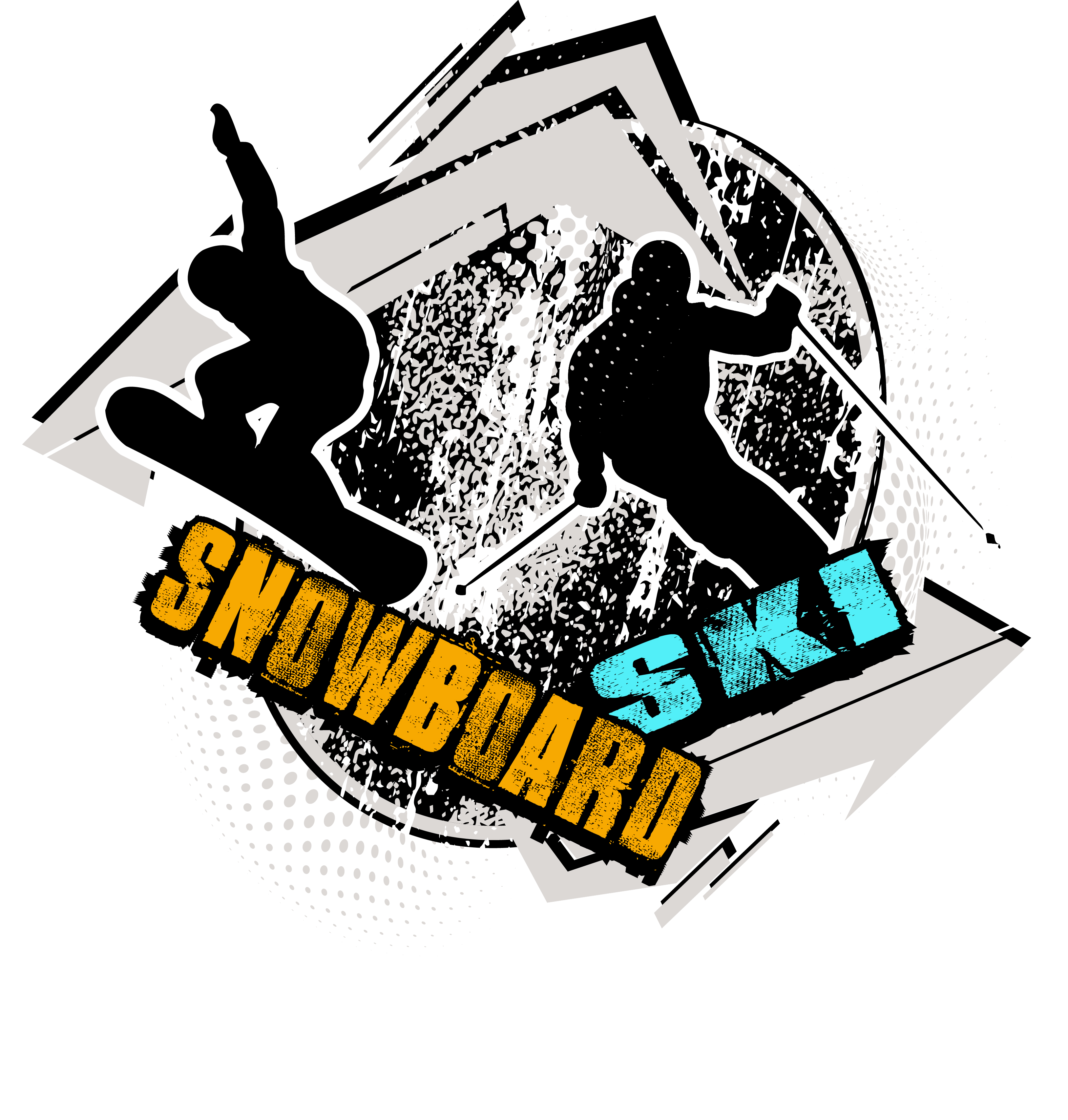 3255x3413 Snowboard And Ski T Shirt Vector Logo Design For Print