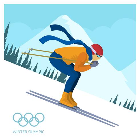490x490 Ski Free Vector Art