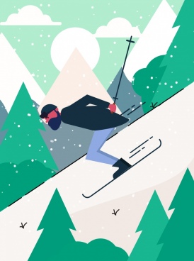 274x368 Ski Free Vector Download