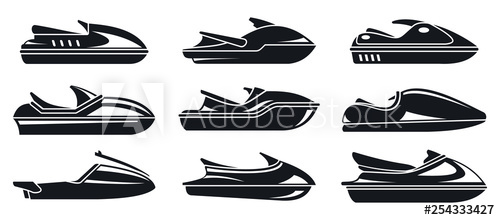 500x220 Water Jet Ski Icons Set Simple Set Of Water Jet Ski Vector Icons