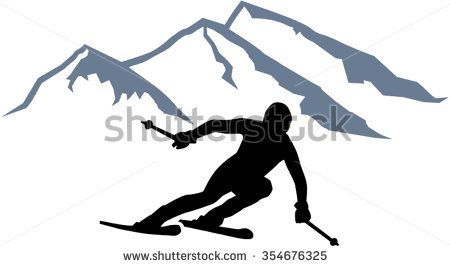 450x267 Skier Silhouette Vector Image Download Free Vector Art Free