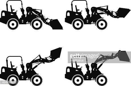 459x300 Skid Steer Heavy Construction Vector Illustration Premium Clipart