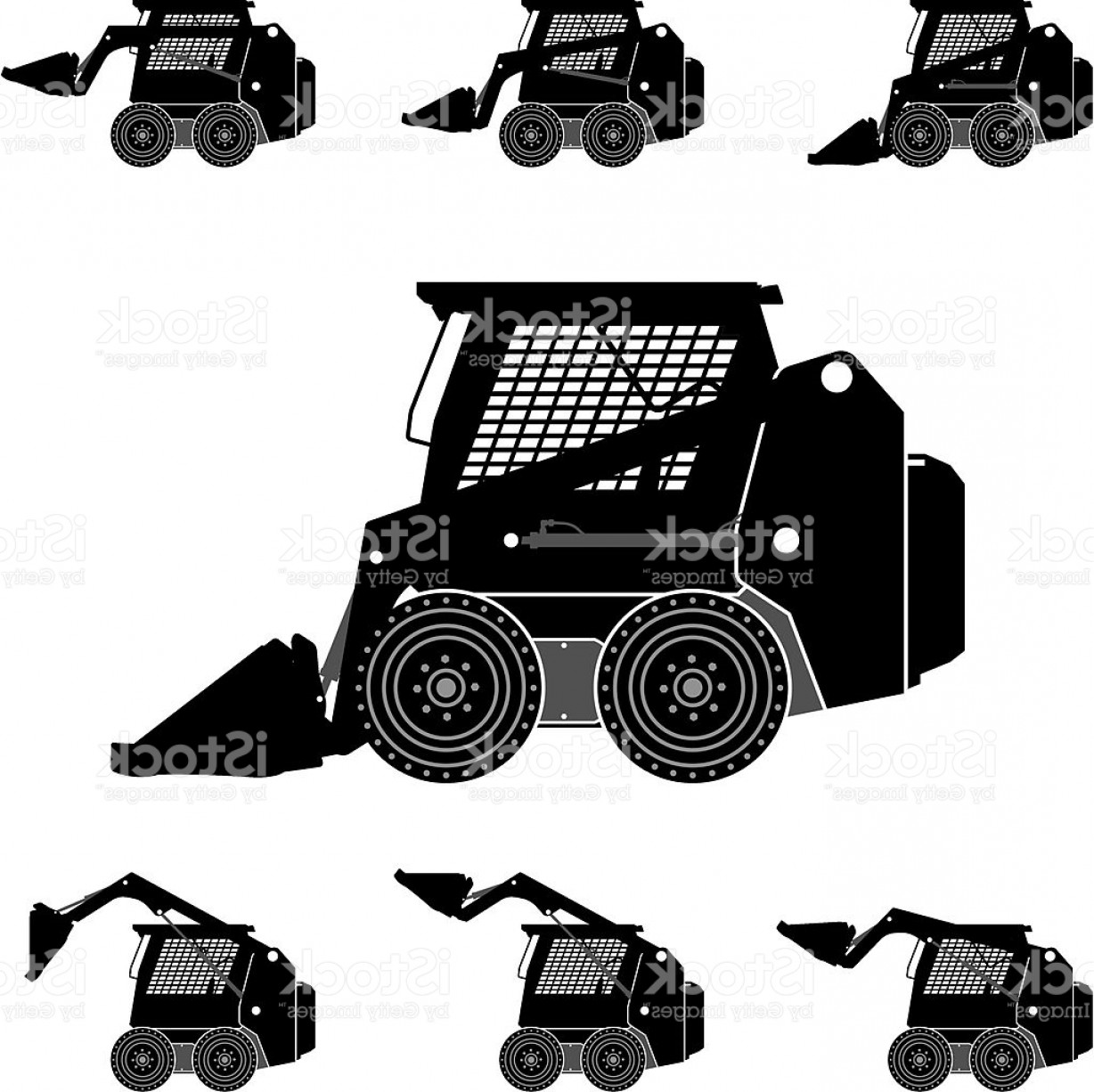 1228x1226 Skid Steer Loader Silhouettes Gm Geekchicpro
