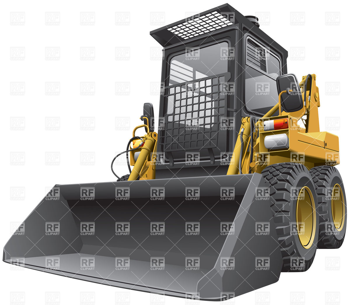 1200x1046 Skid Steer Loader Vector Image Of Transportation Vectorroom
