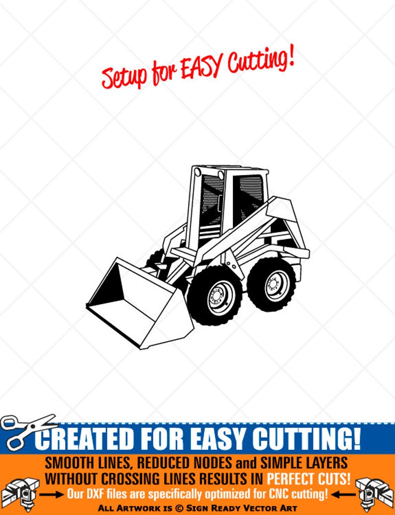 794x1036 Skid Steer Loader Clipart Vector Clip Art Graphics Digital Etsy