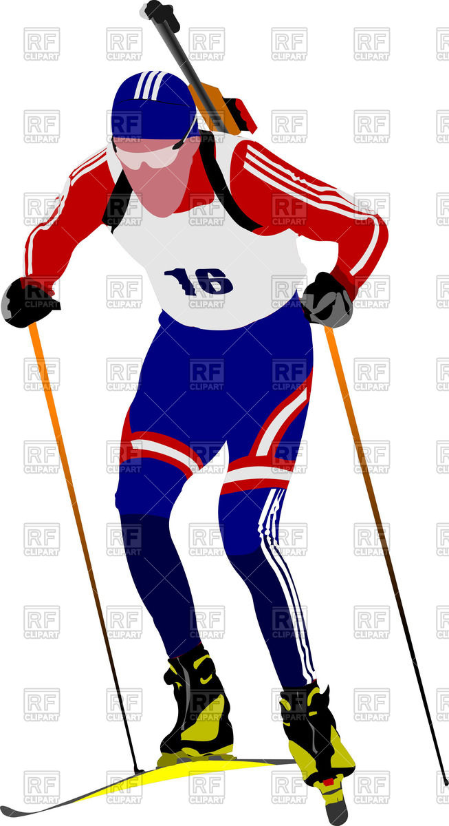Skier Silhouette Vector
