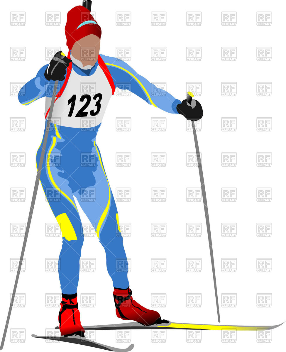 975x1200 Silhouette Of Biathlon Competitor