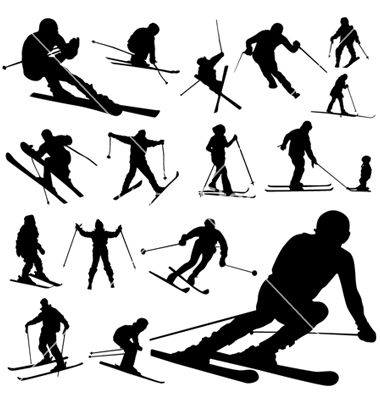 380x400 Ski Silhouettes Vector Cyclefit Job Skiing Tattoo, Skiing