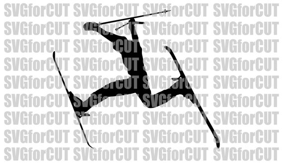 570x331 Skier Silhouette Dxf Png Skiing Vector Clip Art Cricut Etsy