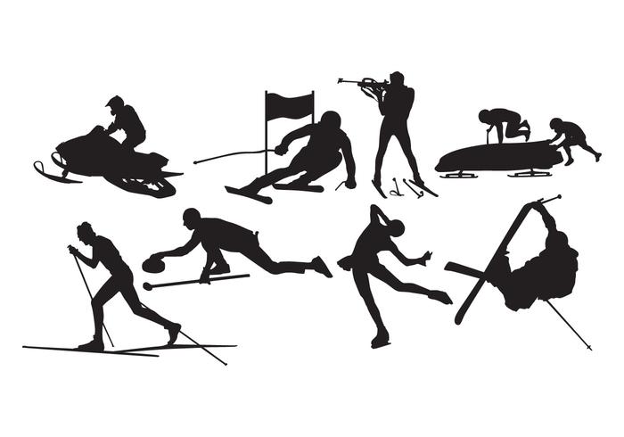 700x490 Winter Sport Silhouette Vector