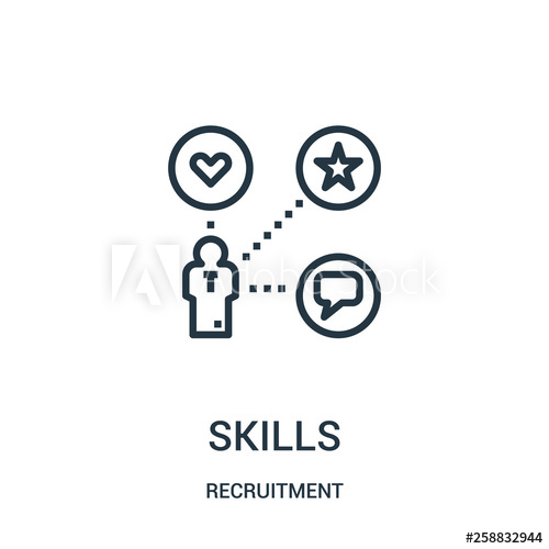 500x500 Skills Icon Vector From Recruitment Collection Thin Line Skills