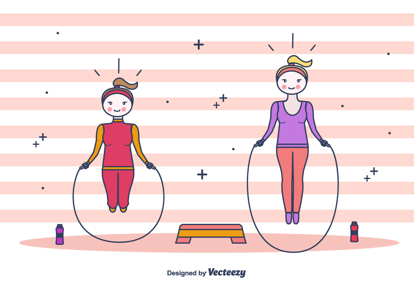 1400x980 Jump Rope Free Vector Art