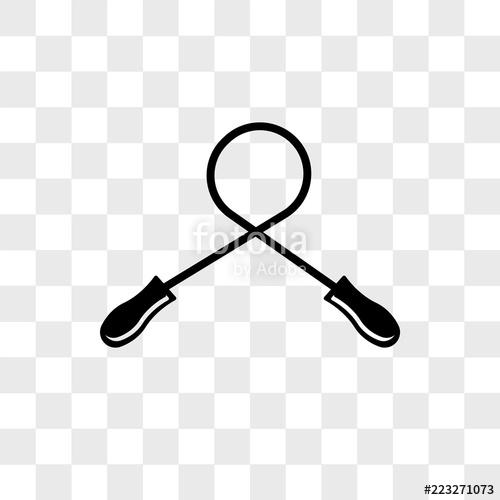 500x500 Jump Rope Vector Icon Isolated On Transparent Background, Jump