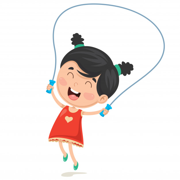 626x626 Vector Illustration Of Kid Skipping Rope Vector Premium Download