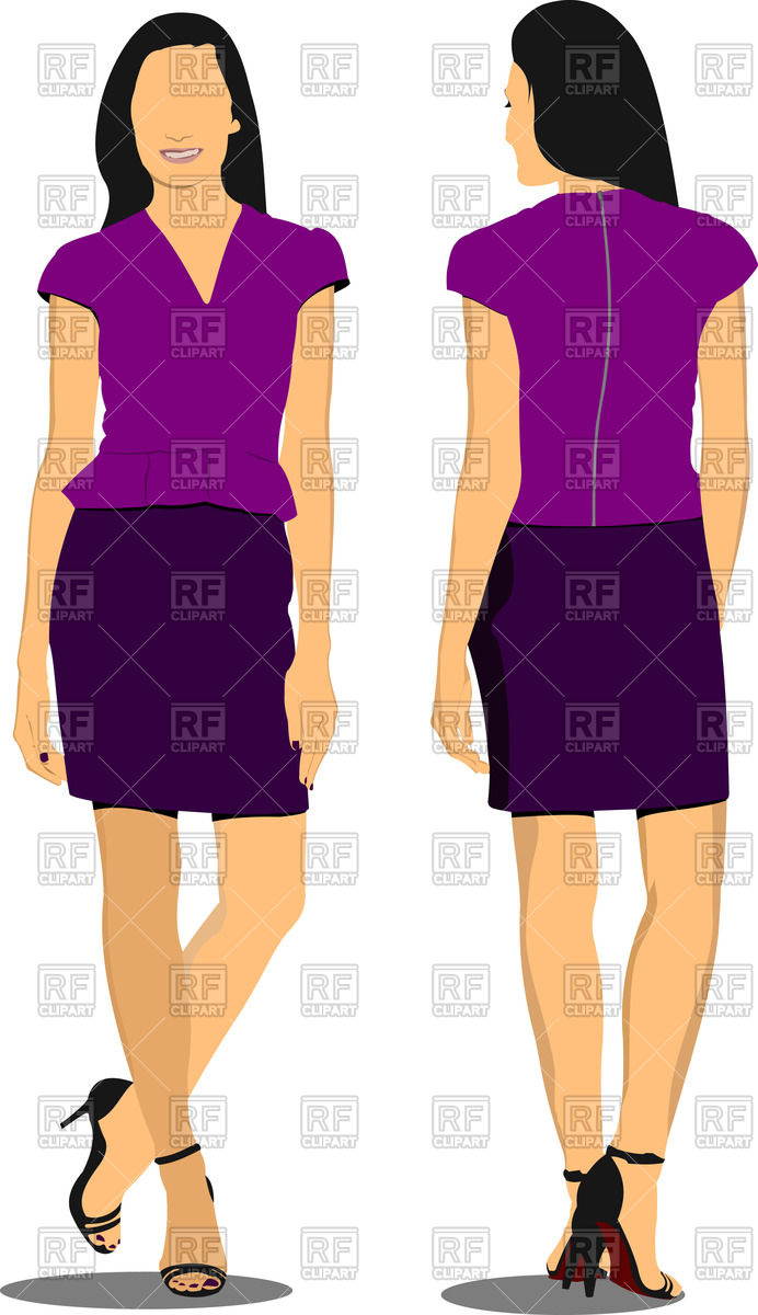 Woman In Purple Blouse And Skirt Vector Image Of People Leonido 692x1200 Woman In Purple Blouse And Skirt Vector Image Of People Leonido