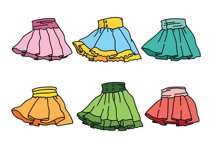 Frills With Skirts Vector Icons 700x490 Frills With Skirts Vector Icons