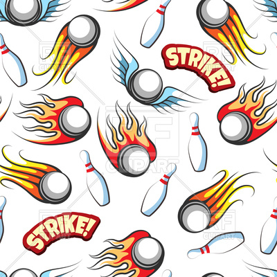 Bowling Seamless Pattern With Bowling Balls In Fire And Skittles 400x400 Bowling Seamless Pattern With Bowling Balls In Fire And Skittles