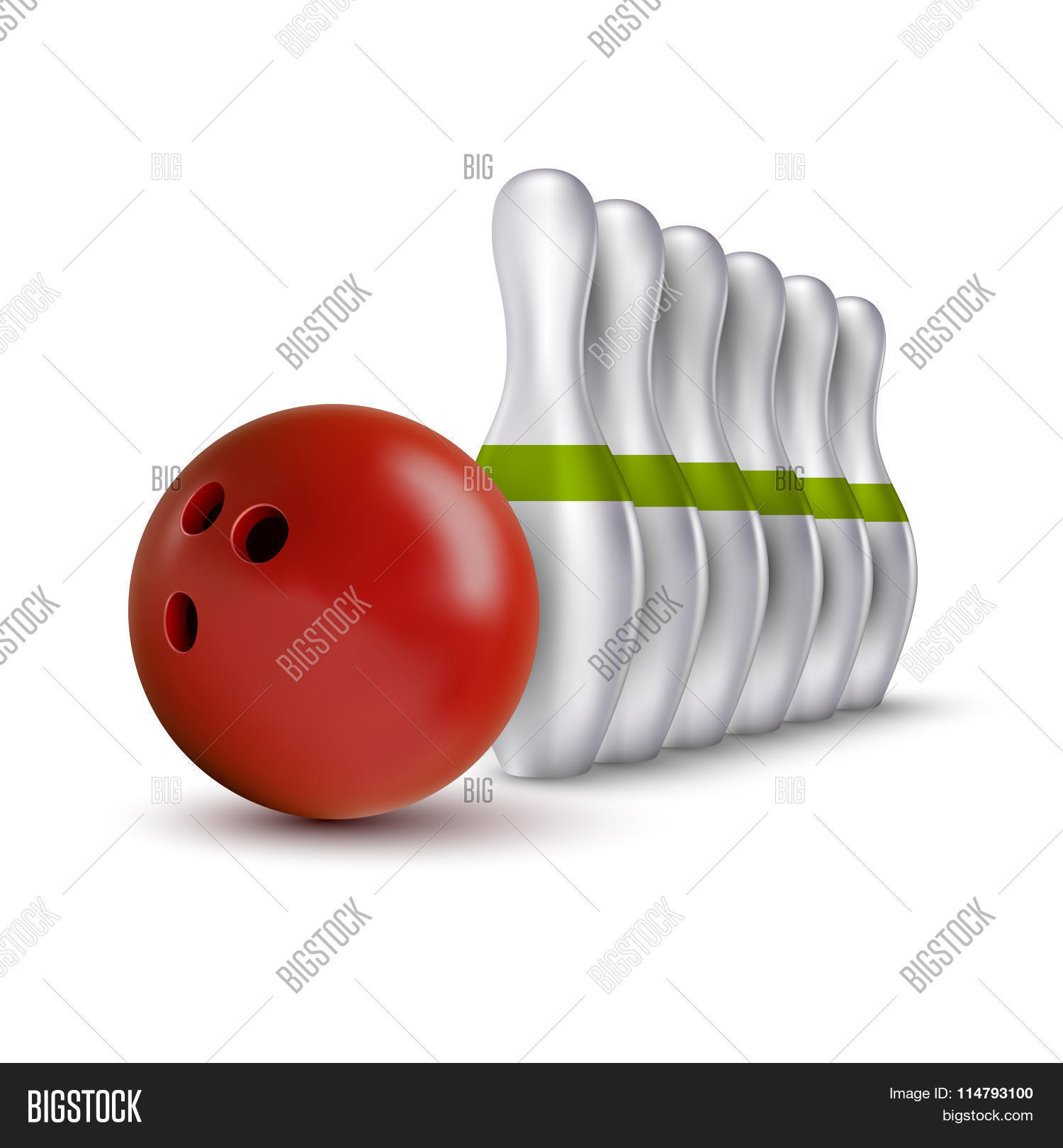 Ball And Pins Of Bowling Vector Realistic Skittles With Image 1500x1620 Ball And Pins Of Bowling Vector Realistic Skittles With Image
