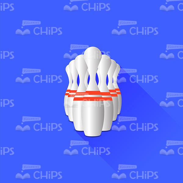 Bowling Skittles Vector Image 600x600 Bowling Skittles Vector Image