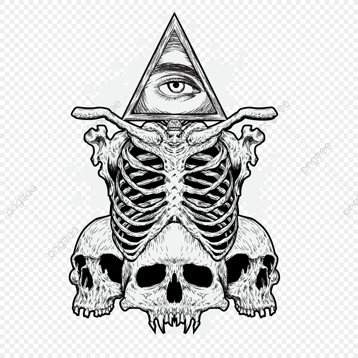 Skull Bones And Eye Illustration, Eye, Bones, Skull Png And Vector 1200x1200 Skull Bones And Eye Illustration, Eye, Bones, Skull Png And Vector
