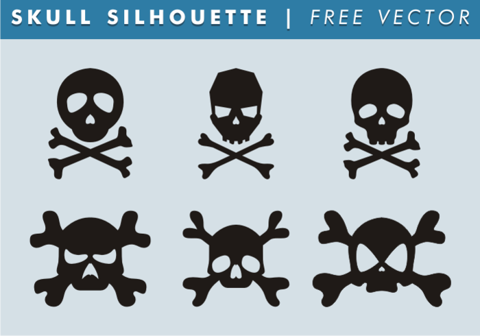 Skull Bones Silhouette Free Vector 700x490 Skull Bones Silhouette Free Vector