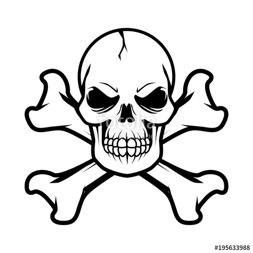 Skull And Bones Vector at Vectorified.com | Collection of Skull And ...