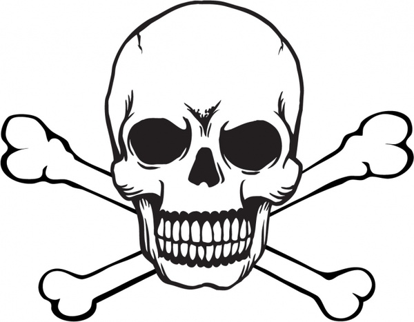 Skull And Crossbones Free Vector In Adobe Illustrator 600x467 Skull And Crossbones Free Vector In Adobe Illustrator