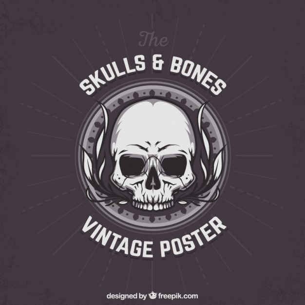 Skull And Bones Poster Vector Free Download 626x626 Skull And Bones Poster Vector Free Download