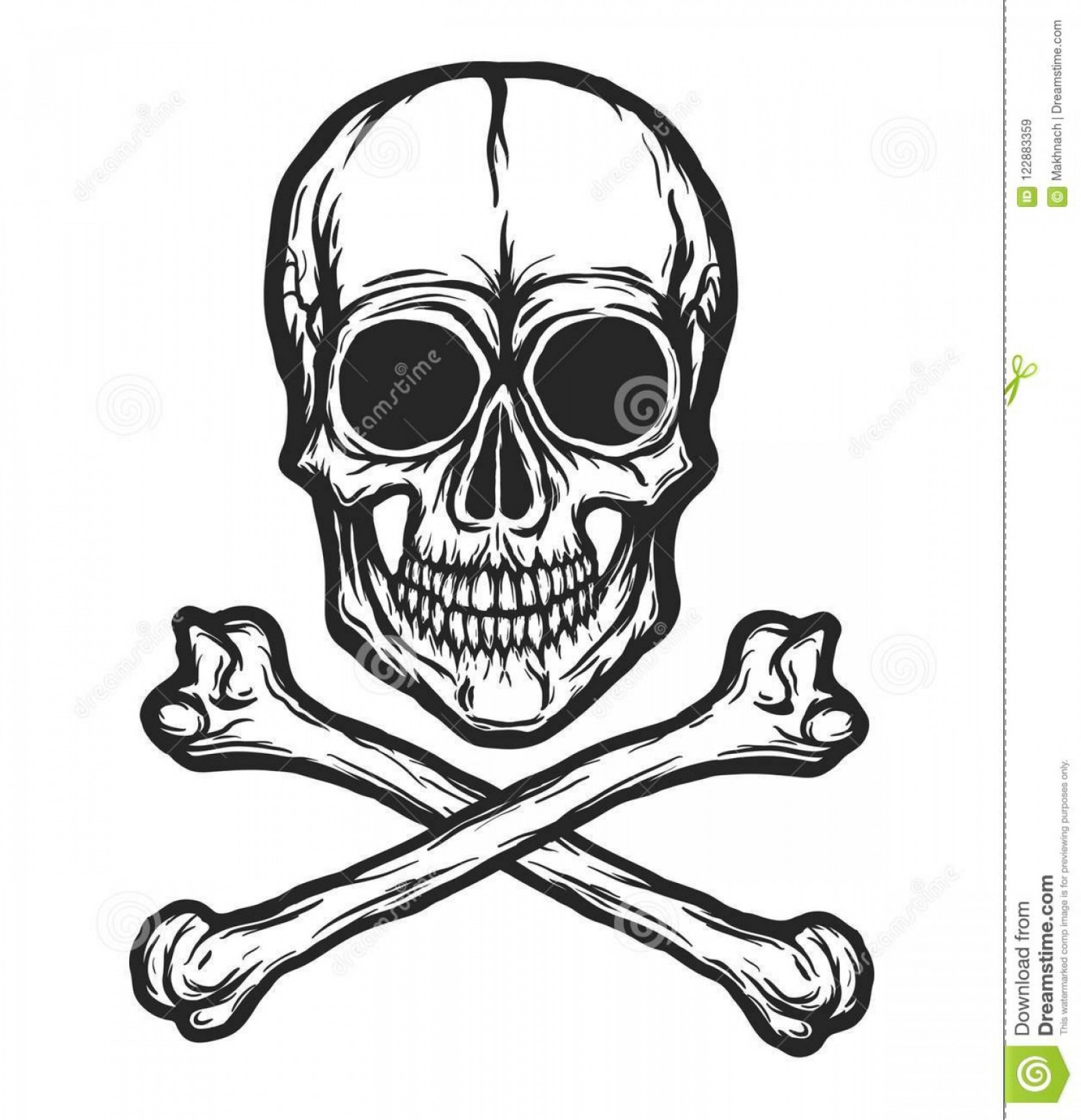 Skull And Bones Vector at Vectorified.com | Collection of Skull And ...