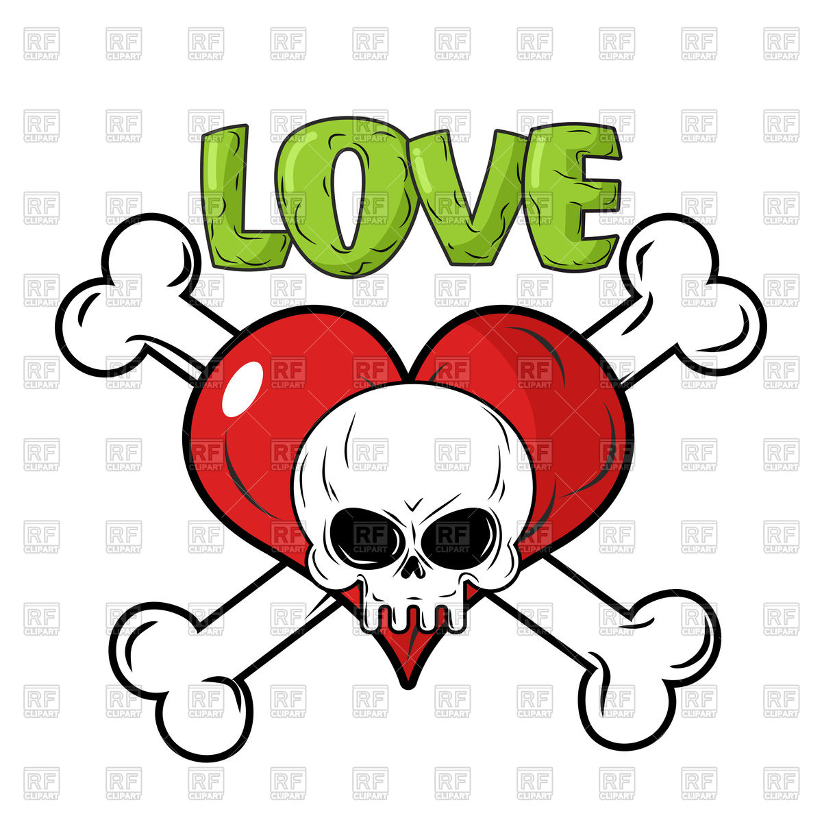 Skull, Crossbones And Heart 1200x1200 Skull, Crossbones And Heart