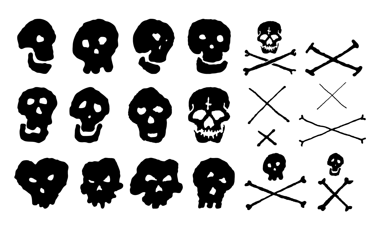 Skull And Crossbones Vector Pack 1270x770 Skull And Crossbones Vector Pack